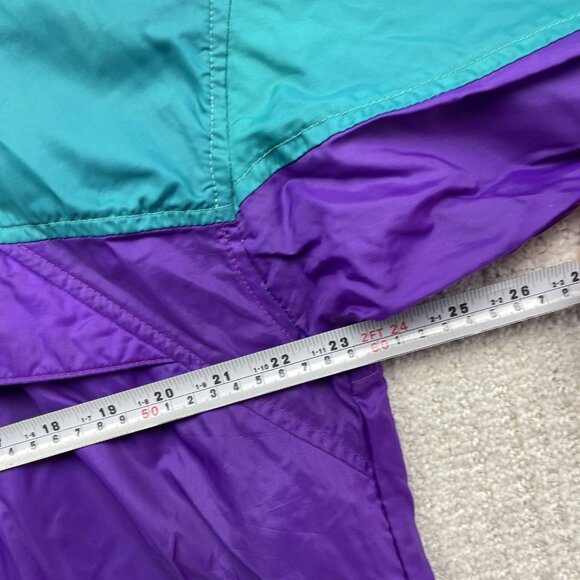 Vintage Columbia Radial Sleeve Neon Color Purple Jacket Windbreaker Men's Size L - Picture 7 of 13